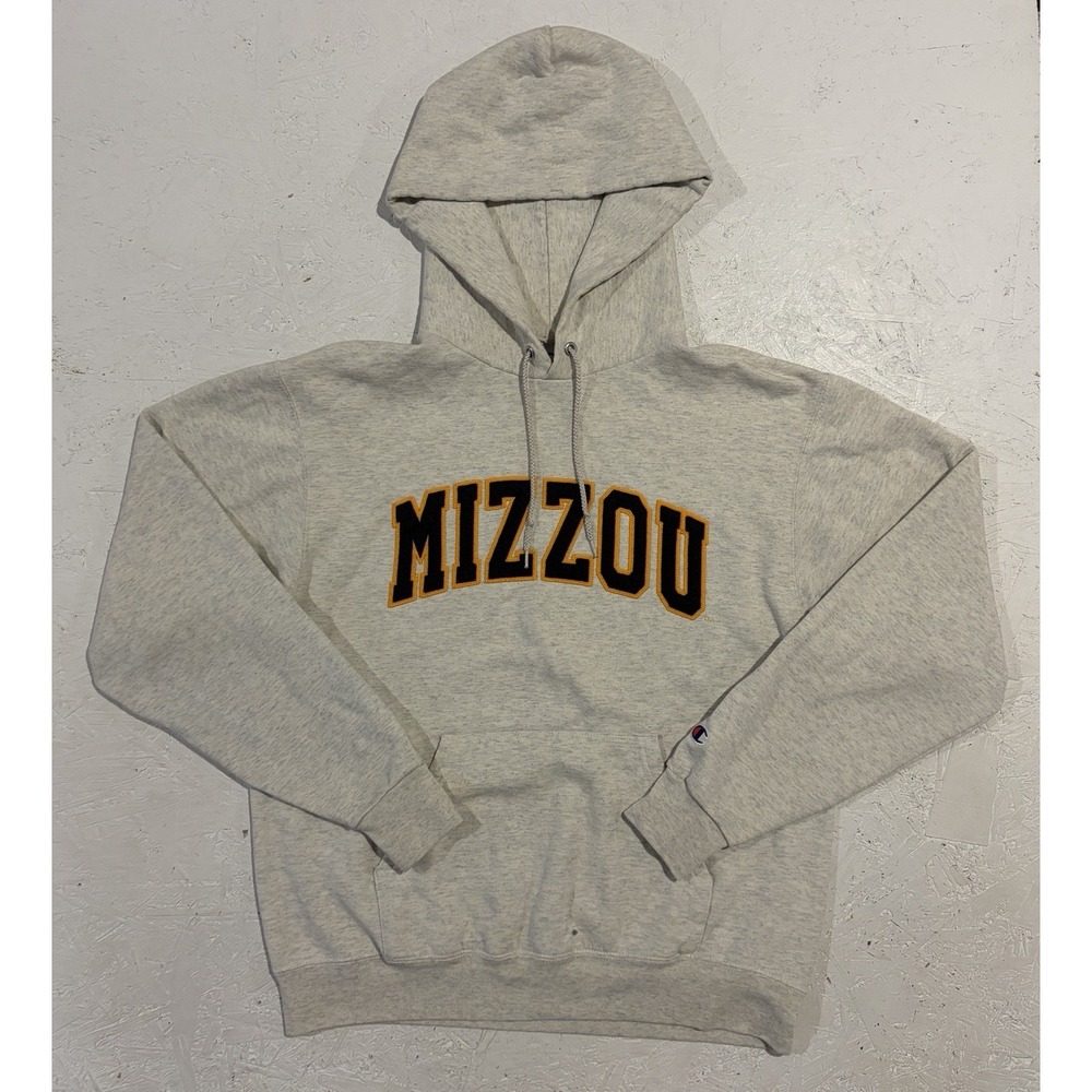 Missouri Tigers Hoodie Mens M Gray‎ Champion Pullover Sweatshirt Mizzou
